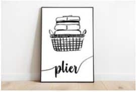 Affiche etsy buanderie