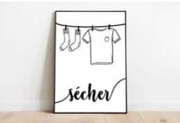 Affiche etsy buanderie