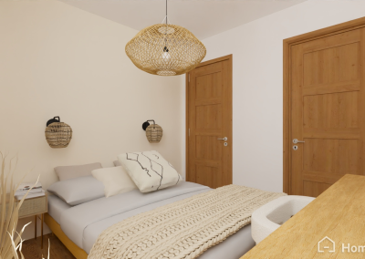 Chambre d'amis / bureau projet de cocréation en architecture d'intérieur par Terre d'Habitats